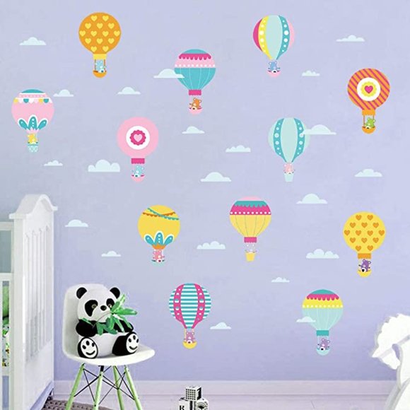 NEW Colorful Hot Air Balloon Wall Decals - Picture 5 of 7